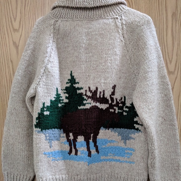 Unique vintage handknit wool sweater - so cool! - Picture 3 of 3